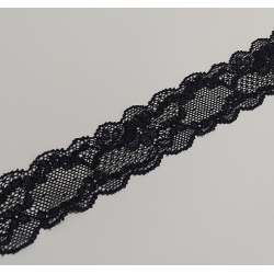 Koronka elastyczna 3,5 cm - grafit (KR-E-06)