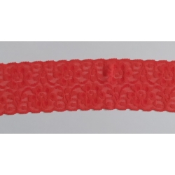 Koronka elastyczna 6cm - koralowa (KR-E-58)