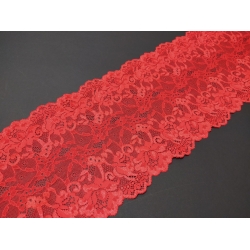 Koronka elastyczna 18,5cm-  czerwona (KR-E-86)