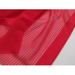 Tiul elastyczny 50cmx75cm - czerwony w paski (TE-C-20)